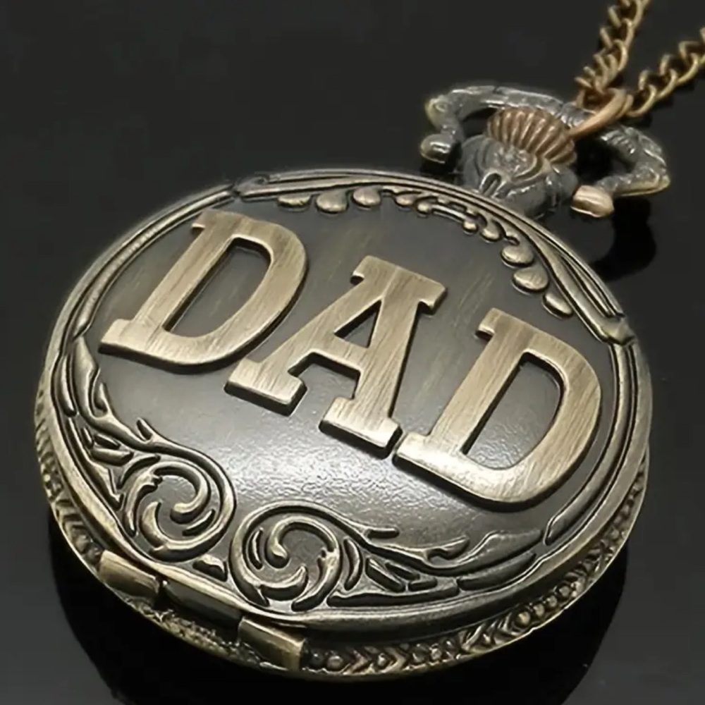 Antique Looking Bronze Pocket Watch for Dad - Picture 2 of 8